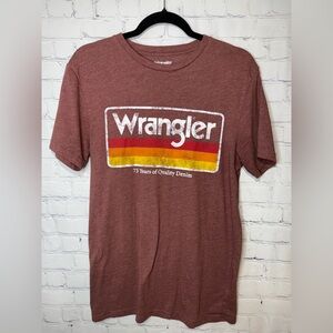 Wrangler 75th anniversary graphic t-shirt size small maroon